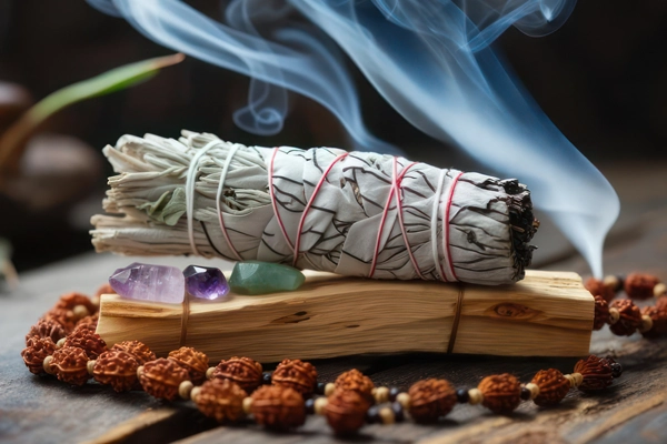 fumigation de sauge blanche dissipe les charges lourdes